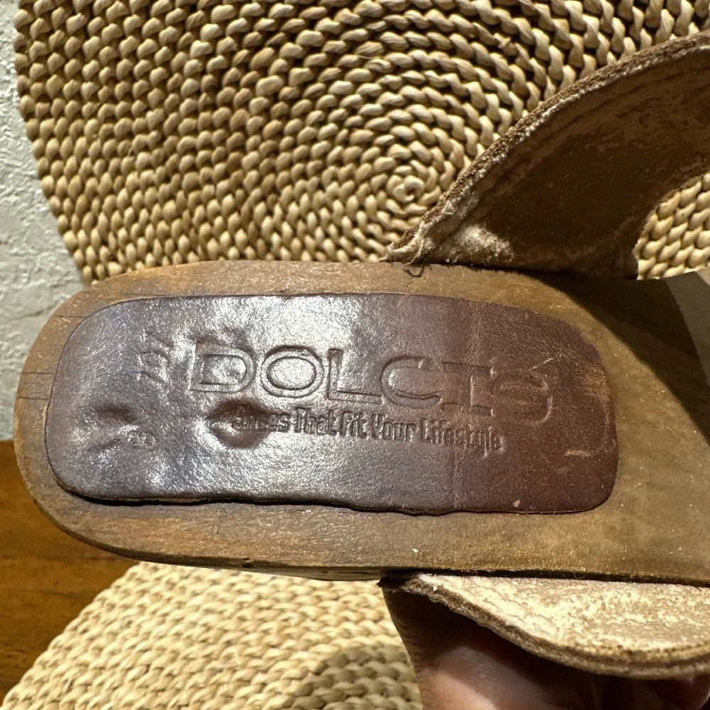 Brown Leather Women's Sandals - Picture 7 of 7